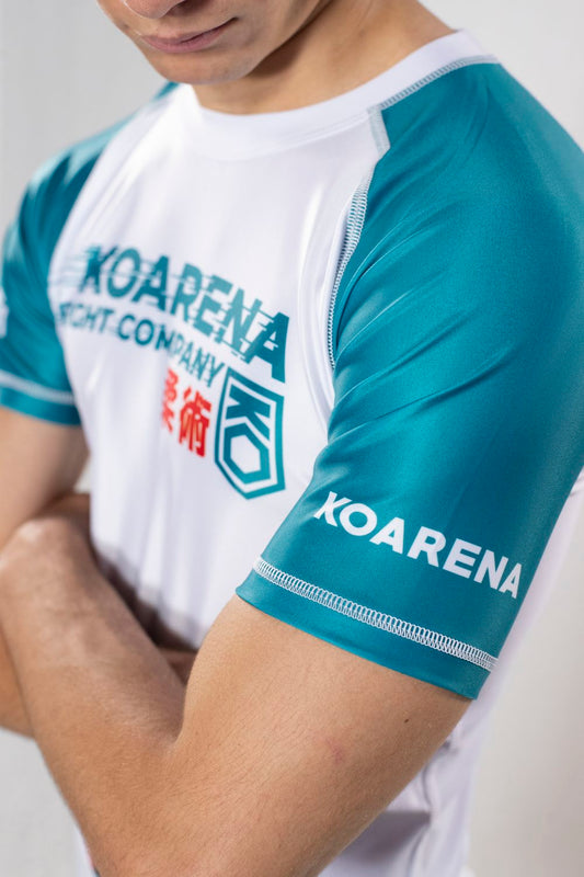 KOARENA Rashguard SS Fast, weiss-grün