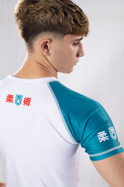 KOARENA Rashguard SS Fast, weiss-grün