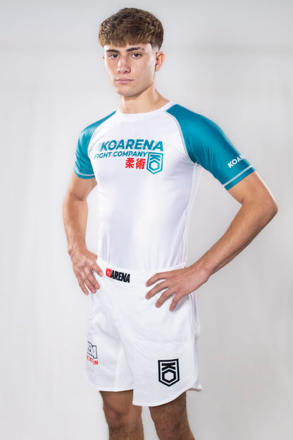 KOARENA Rashguard SS Fast, weiss-grün