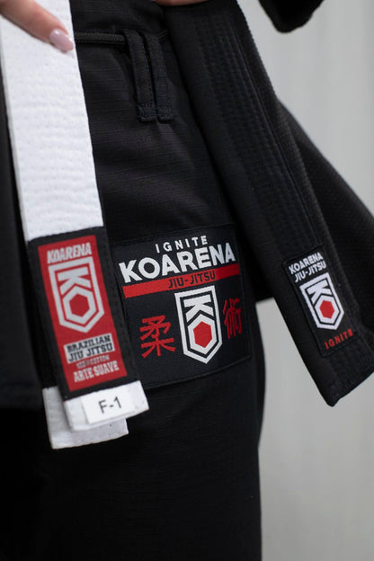 KOARENA Damen BJJ Gi Ignite, schwarz