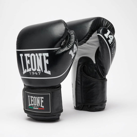 Leone 1947 Boxhandschuhe GN057 Velcro Shock Pro, schwarz-weiss