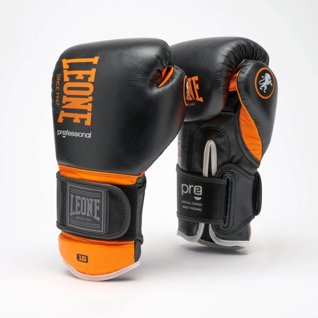 Leone 1947 Boxhandschuhe Professional 2, schwarz-orange