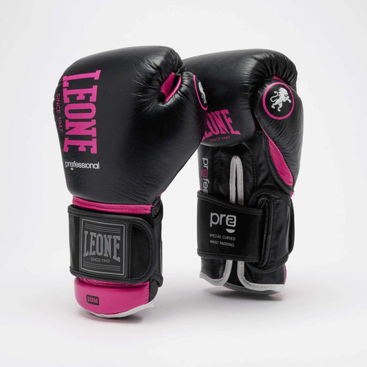 Leone 1947 Boxhandschuhe Professional 2, schwarz-rosa