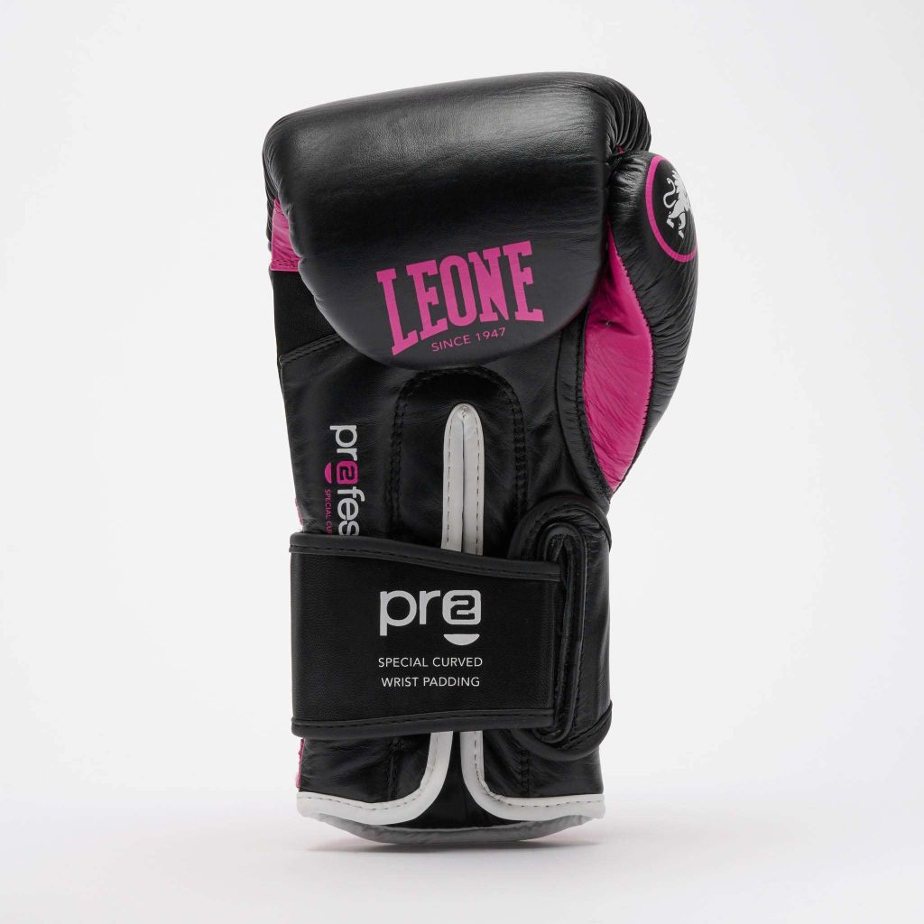 Leone 1947 Boxhandschuhe Professional 2, schwarz-rosa