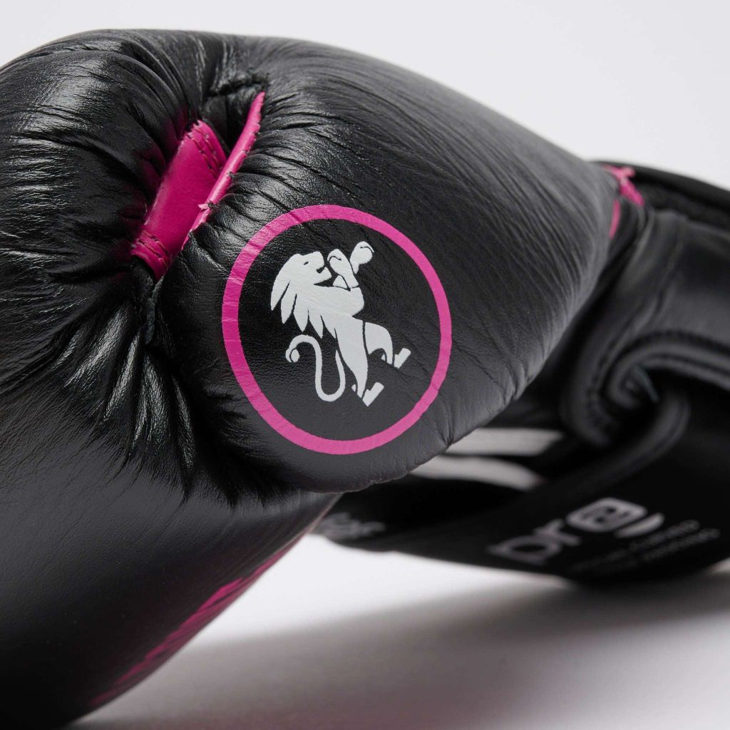 Leone 1947 Boxhandschuhe Professional 2, schwarz-rosa