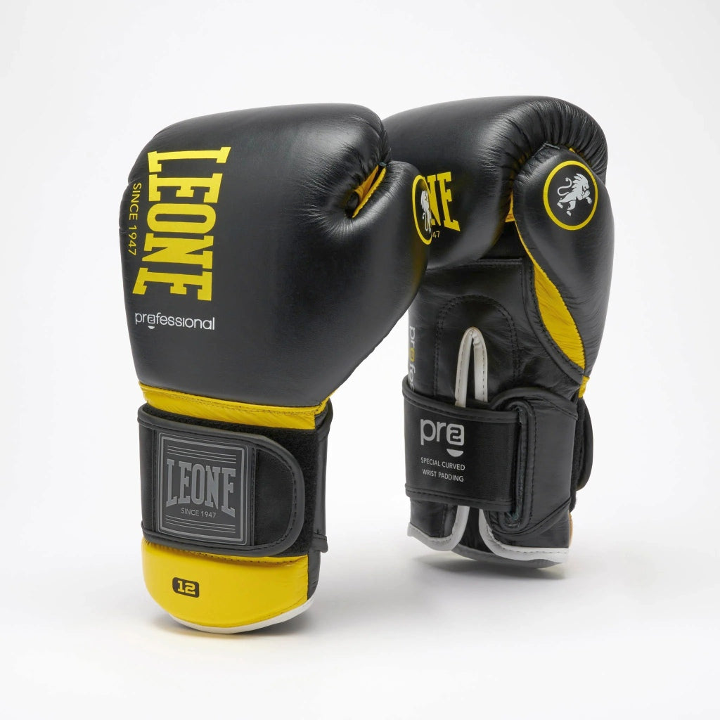 Leone 1947 Boxhandschuhe Professional 2, schwarz-gelb