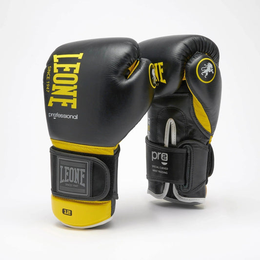 Leone 1947 Boxhandschuhe Professional 2, schwarz-gelb