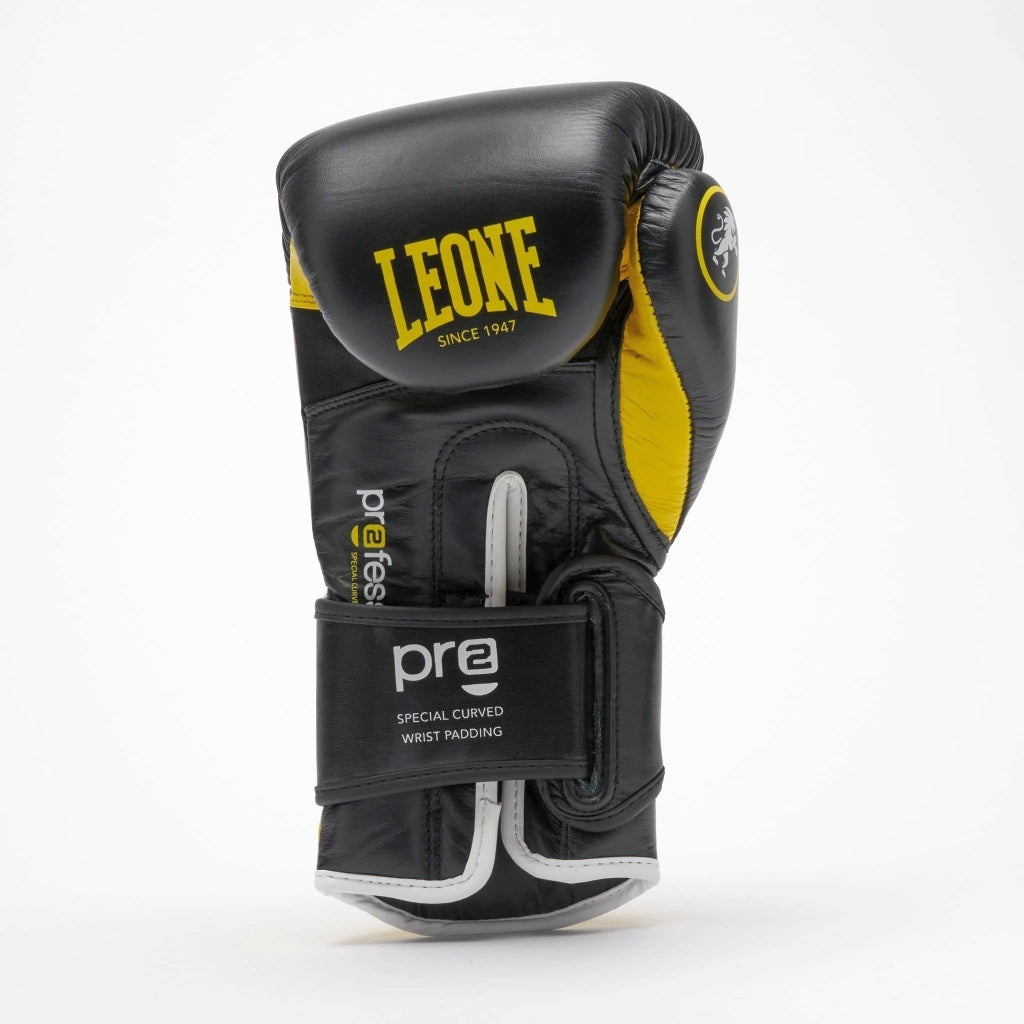 Leone 1947 Boxhandschuhe Professional 2, schwarz-gelb