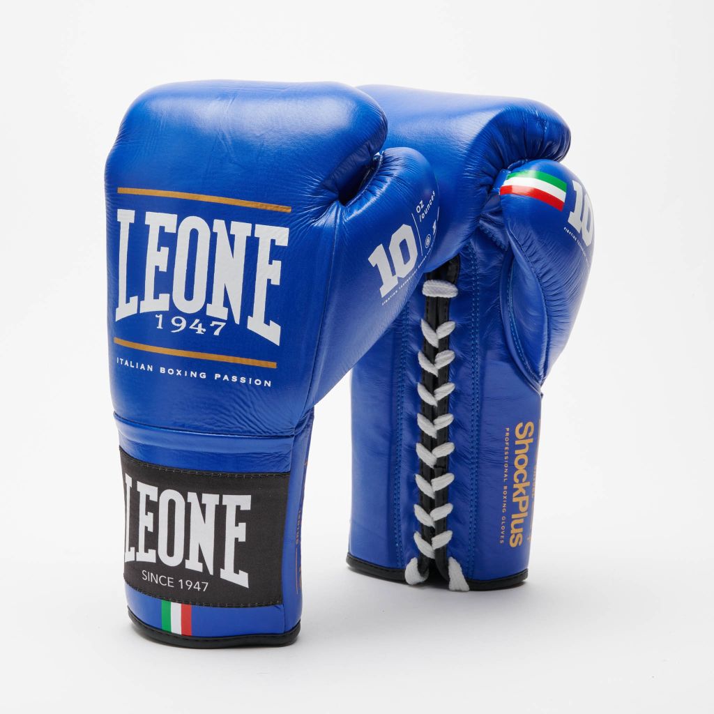 Leone 1947 Boxhandschuhe GN102L Shock Plus Lace Up, blau