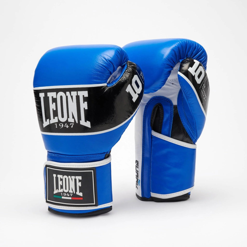 Leone 1947 Boxhandschuhe GN057 Velcro Shock Pro, blau-schwarz