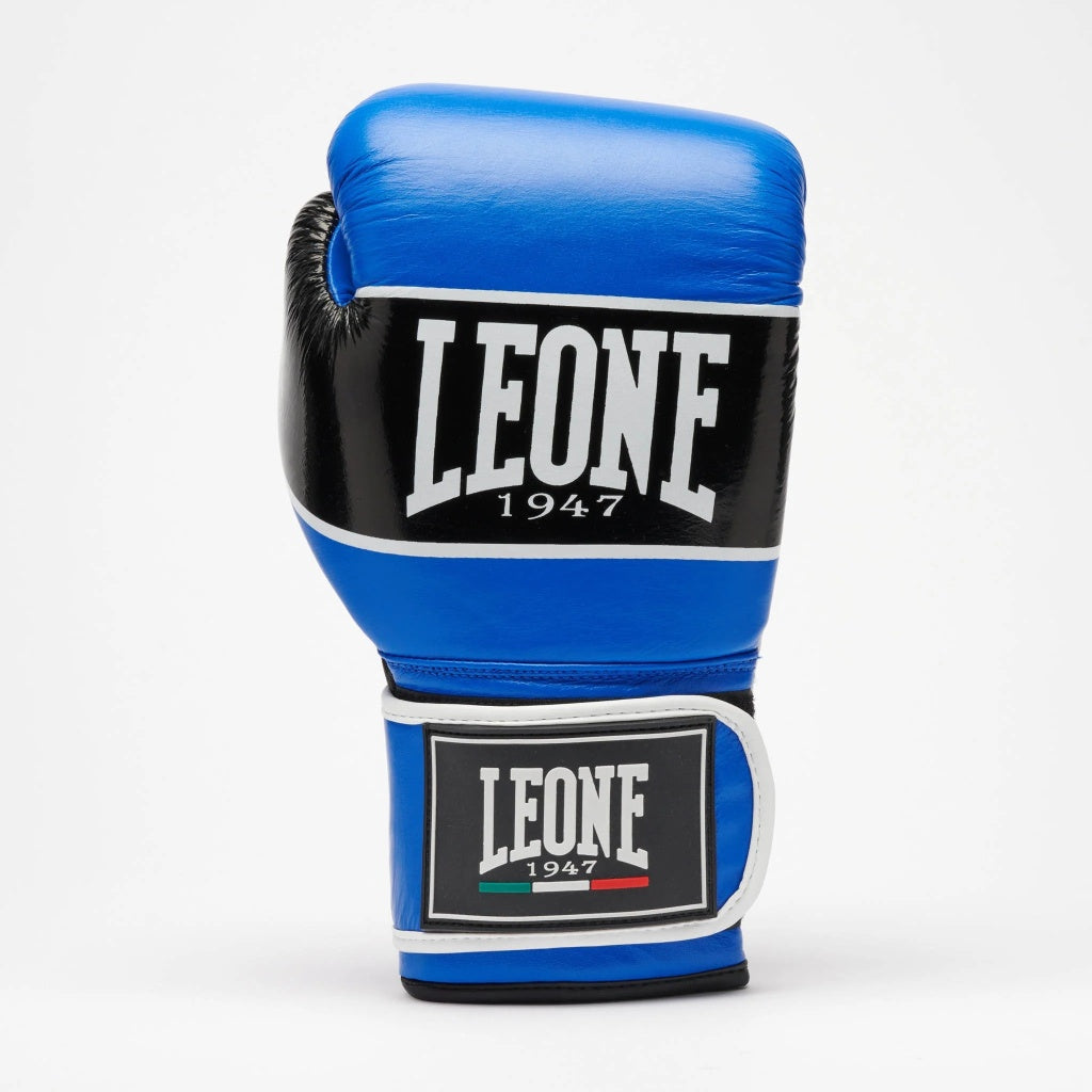 Leone 1947 Boxhandschuhe GN057 Velcro Shock Pro, blau-schwarz