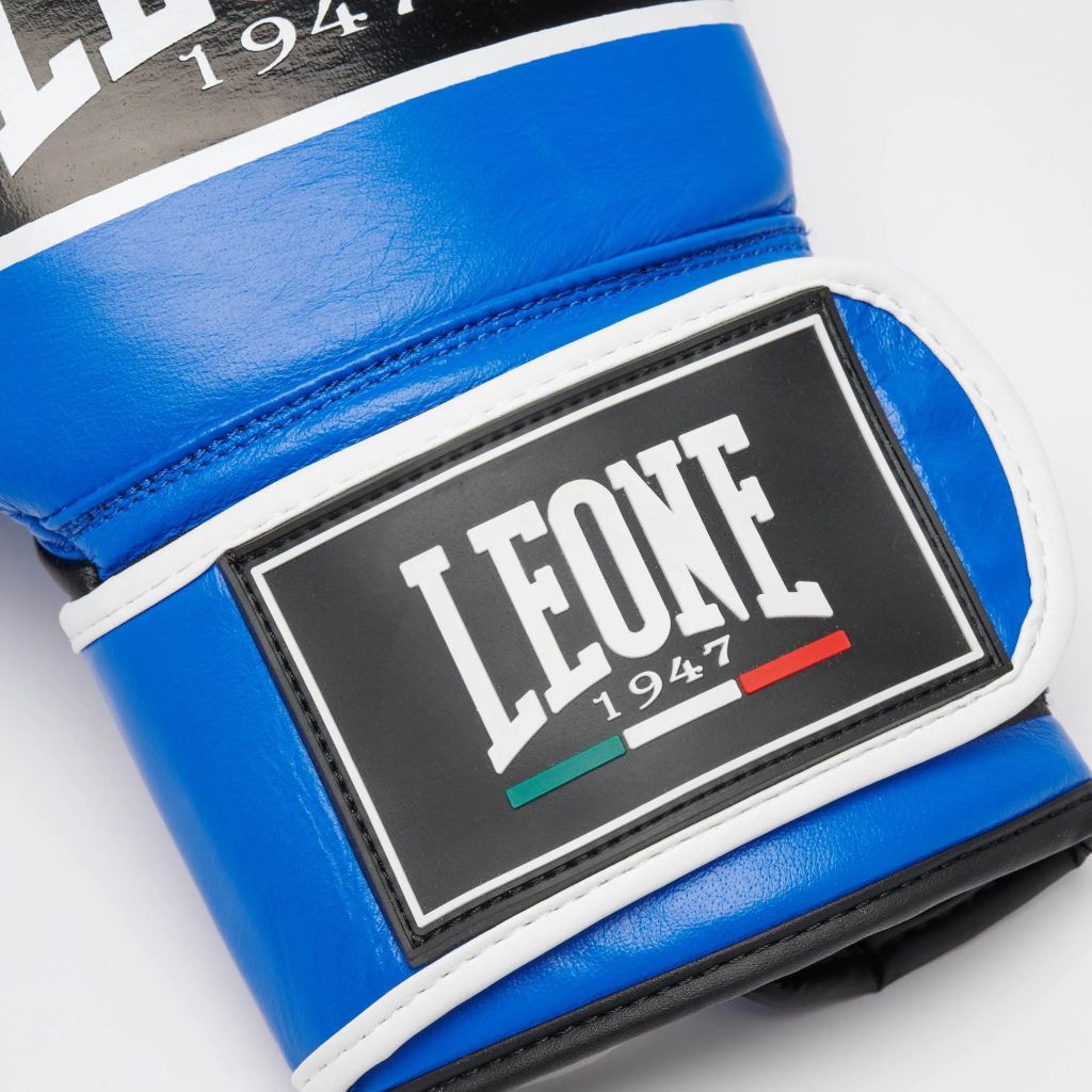 Leone 1947 Boxhandschuhe GN057 Velcro Shock Pro, blau-schwarz