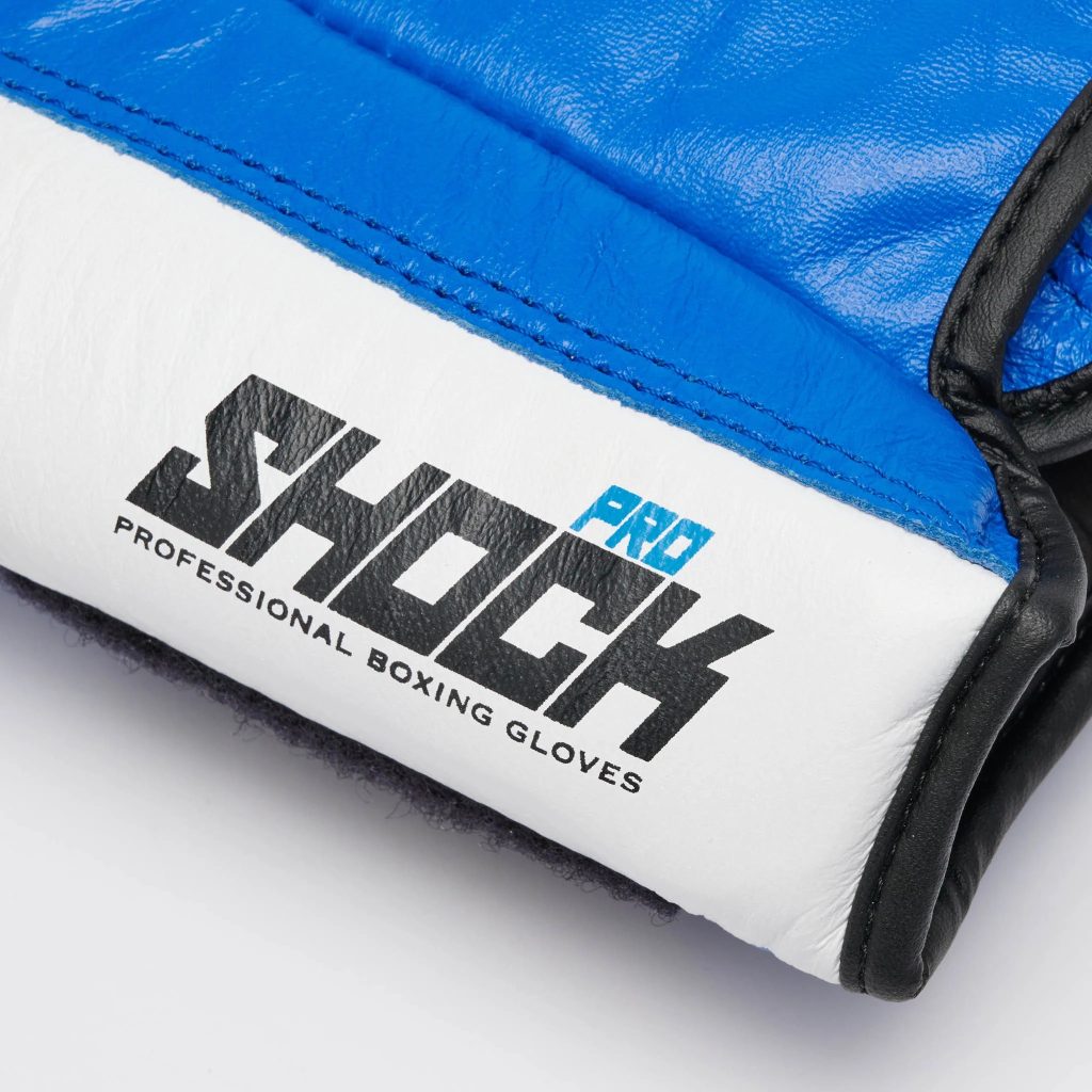 Leone 1947 Boxhandschuhe GN057 Velcro Shock Pro, blau-schwarz
