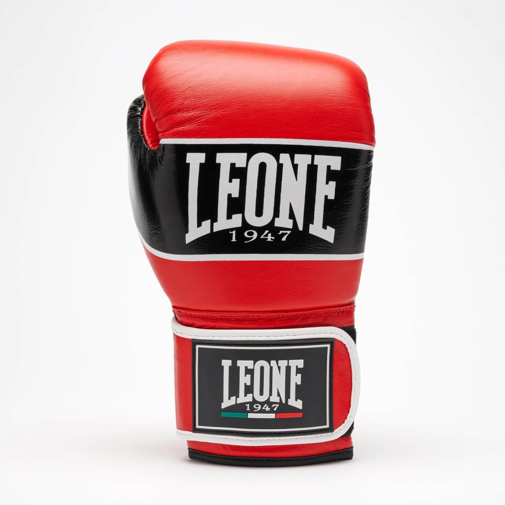 Leone 1947 Boxhandschuhe GN057 Velcro Shock Pro, rot-schwarz