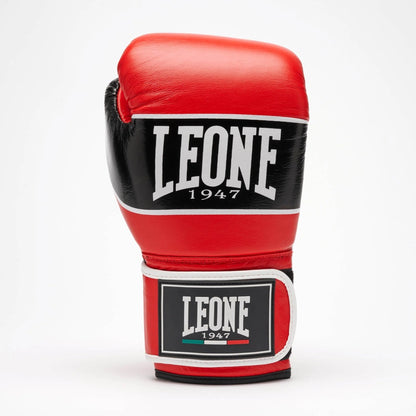 Leone 1947 Boxhandschuhe GN057 Velcro Shock Pro, rot-schwarz