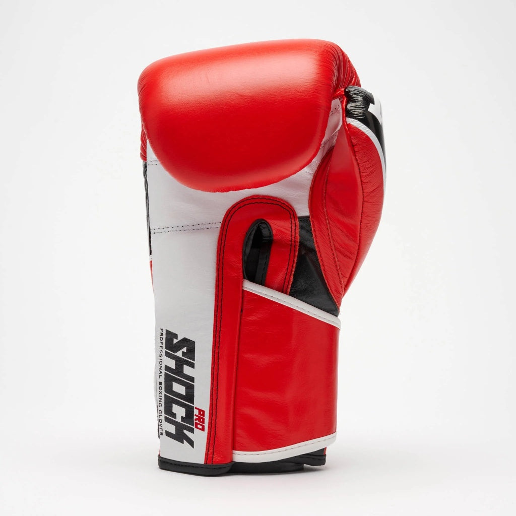 Leone 1947 Boxhandschuhe GN057 Velcro Shock Pro, rot-schwarz