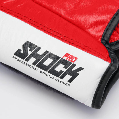 Leone 1947 Boxhandschuhe GN057 Velcro Shock Pro, rot-schwarz