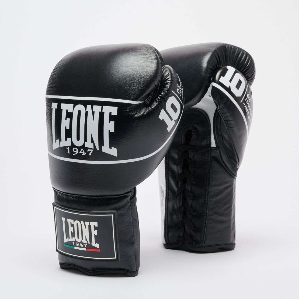Leone 1947 Boxhandschuhe GN057L Shock Pro Lace Up, schwarz