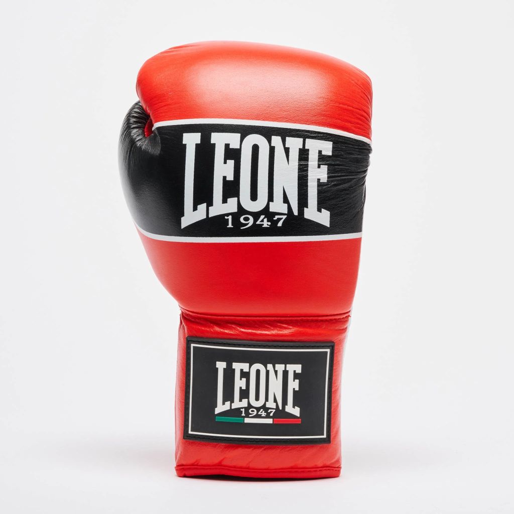Leone 1947 Boxhandschuhe GN057L Shock Pro Lace Up, rot