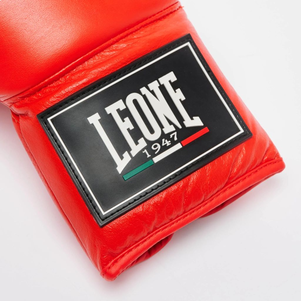 Leone 1947 Boxhandschuhe GN057L Shock Pro Lace Up, rot