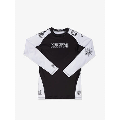 Manto Rashguard LS Miko, weiss-schwarz