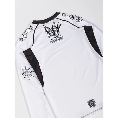 Manto Rashguard LS Miko, weiss-schwarz