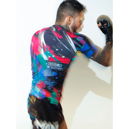 Manto Rashguard SS Rave, mehrfarbig