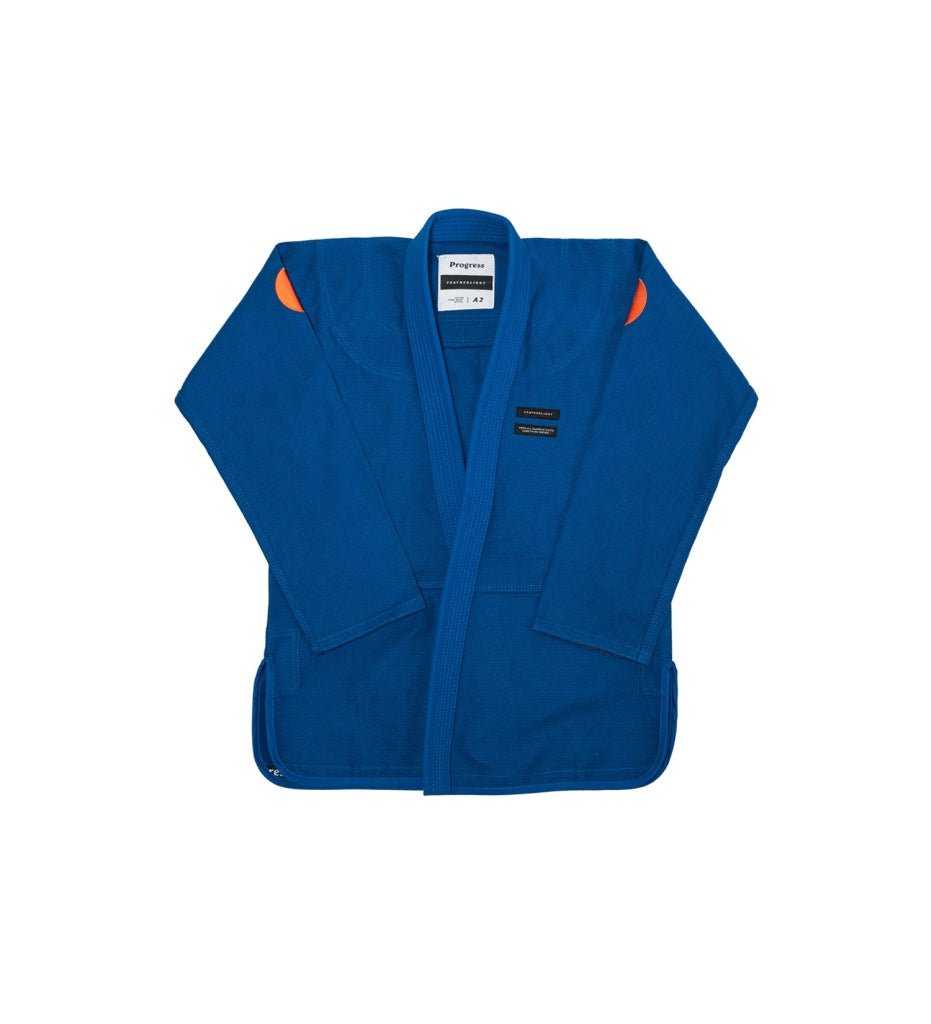 Progress Jiu Jitsu BJJ Gi Featherlight Lightweight Competition, blau
