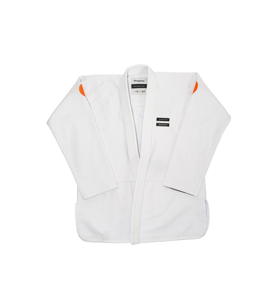 Progress Jiu Jitsu BJJ Gi Featherlight Lightweight Competition, weiss