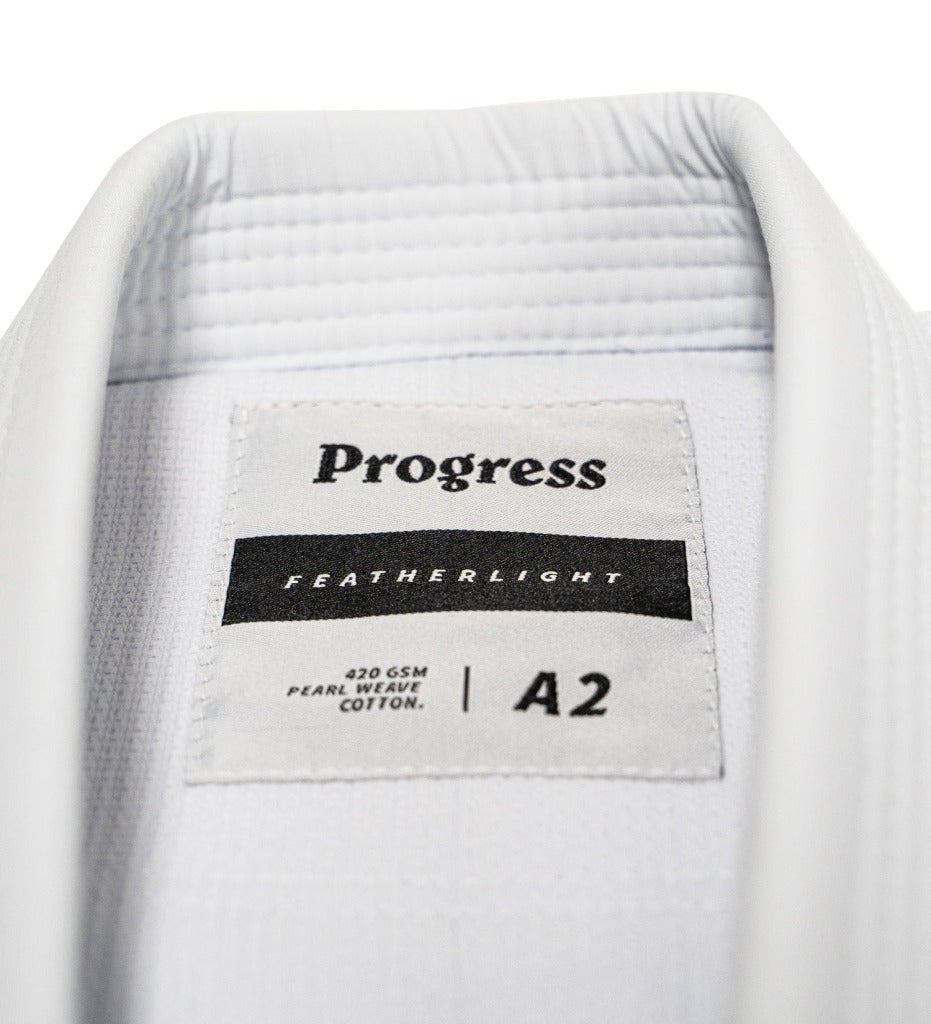 Progress Jiu Jitsu BJJ Gi Featherlight Lightweight Competition, weiss