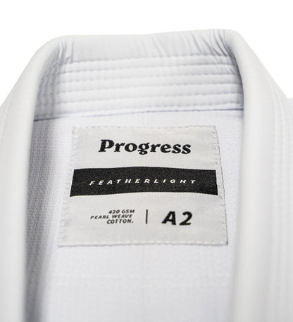 Progress Jiu Jitsu BJJ Gi Featherlight Lightweight Competition, weiss