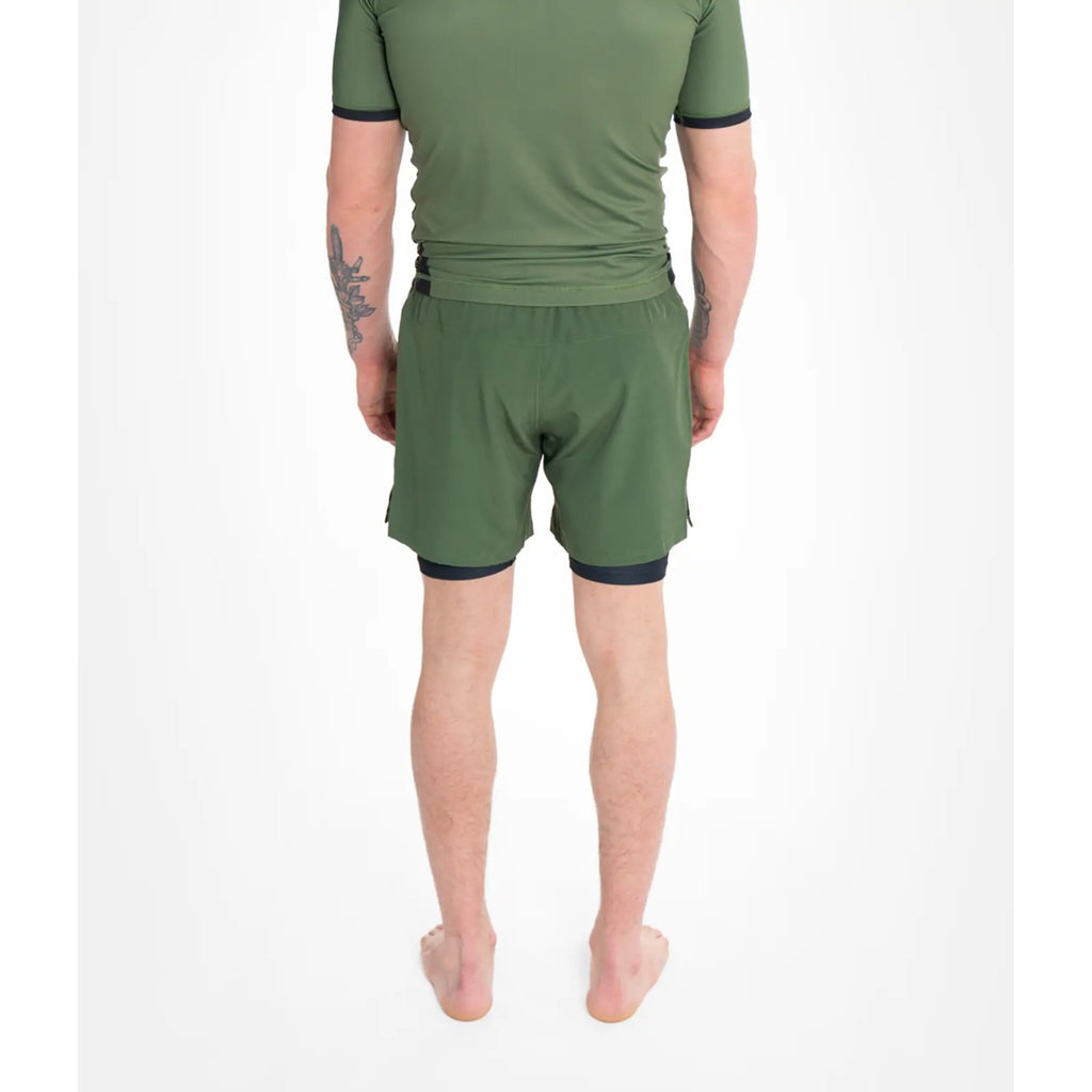 Progress Jiu Jitsu Fight Shorts Academy Plus Hybrid, grün