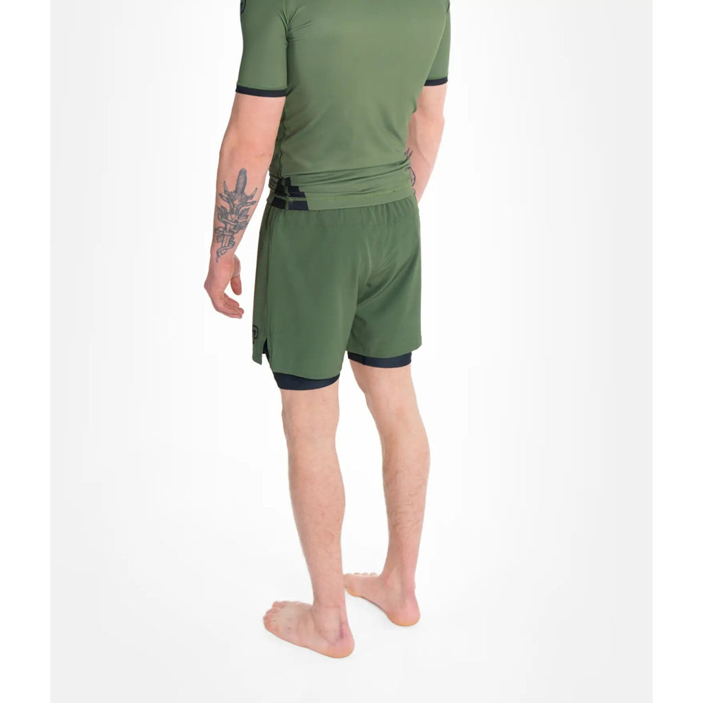 Progress Jiu Jitsu Fight Shorts Academy Plus Hybrid, grün