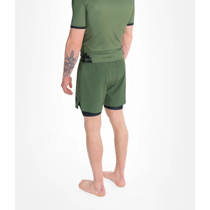 Progress Jiu Jitsu Fight Shorts Academy Plus Hybrid, grün