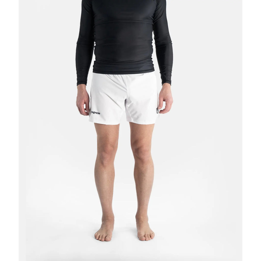 Progress Jiu Jitsu Fight Shorts Academy, weiss