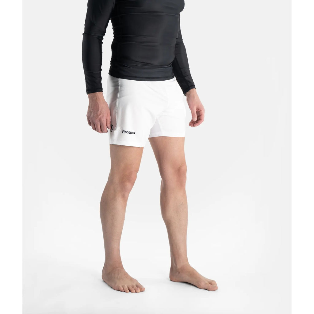 Progress Jiu Jitsu Fight Shorts Academy, weiss