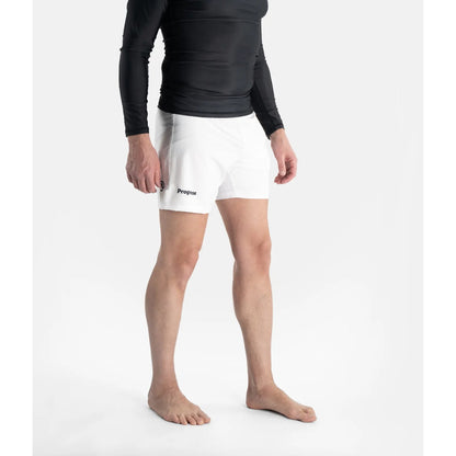 Progress Jiu Jitsu Fight Shorts Academy, weiss