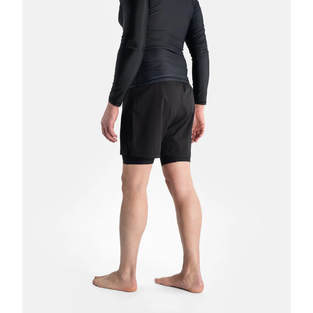 Progress Jiu Jitsu Fight Shorts Flex Hybrid, schwarz
