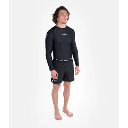 Progress Jiu Jitsu Rashguard LS Academy, schwarz