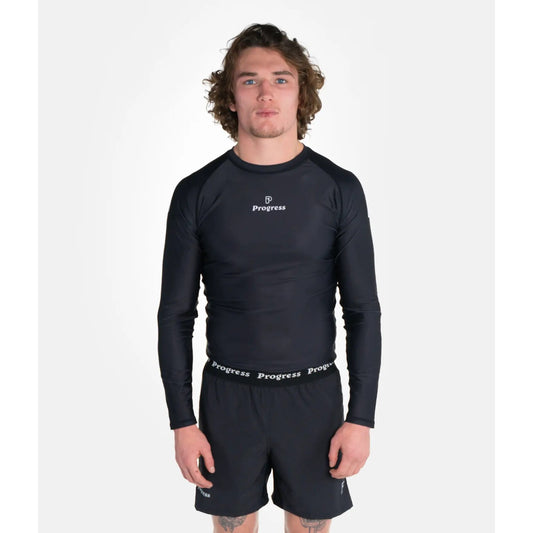 Progress Jiu Jitsu Rashguard LS Academy, schwarz