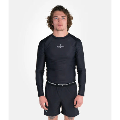 Progress Jiu Jitsu Rashguard LS Academy, schwarz