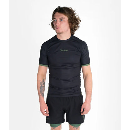 Progress Jiu Jitsu Rashguard SS Academy Plus, schwarz-grün