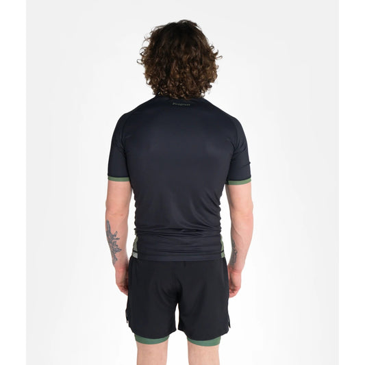 Progress Jiu Jitsu Rashguard SS Academy Plus, schwarz-grun