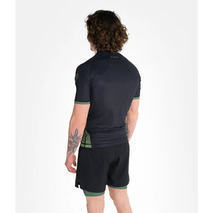 Progress Jiu Jitsu Rashguard SS Academy Plus, schwarz-grün