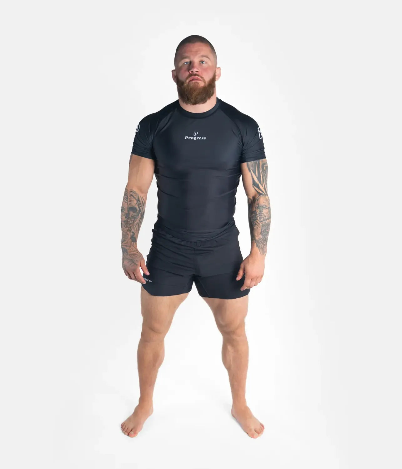 Progress Jiu Jitsu Rashguard SS Academy, schwarz