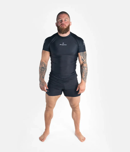 Progress Jiu Jitsu Rashguard SS Academy, schwarz