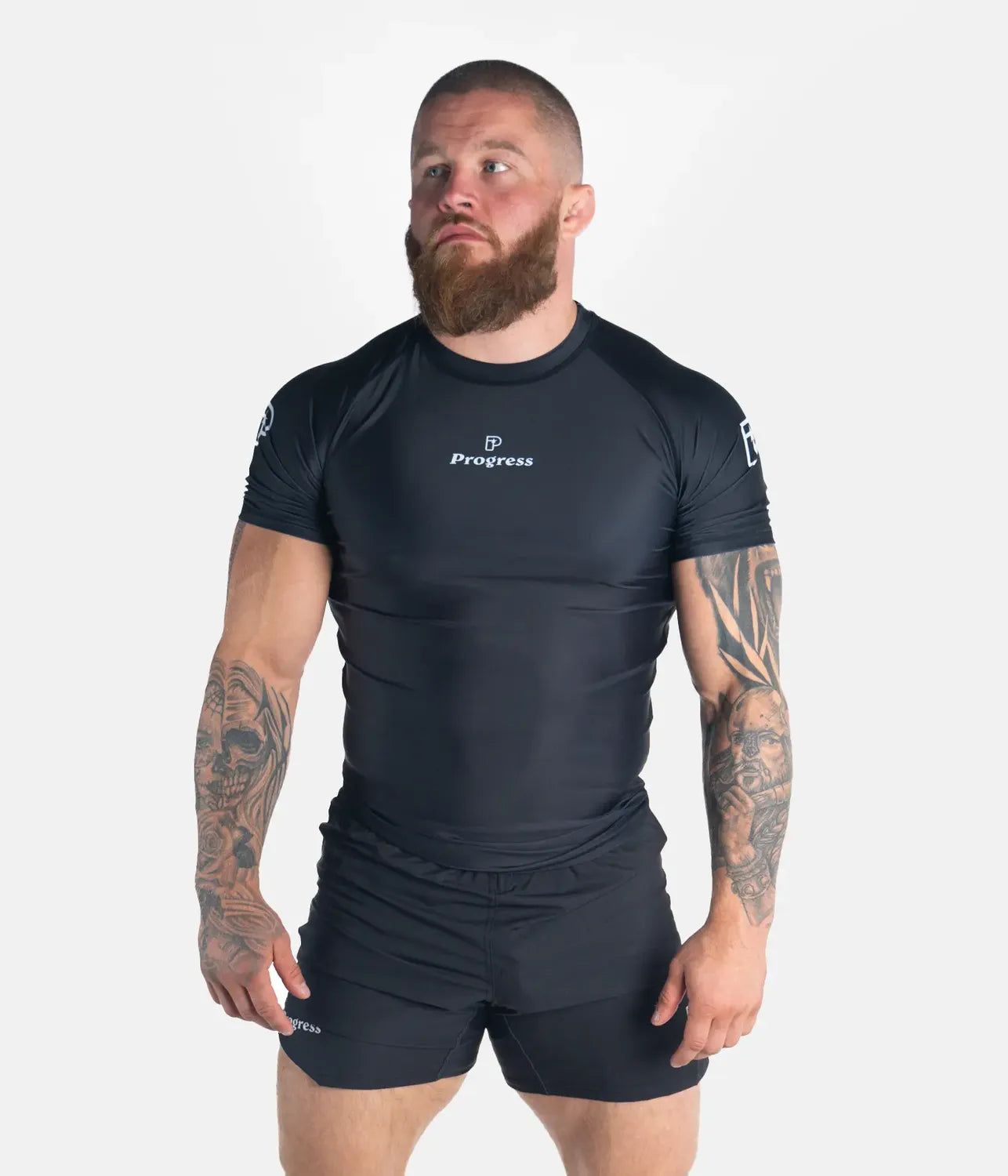 Progress Jiu Jitsu Rashguard SS Academy, schwarz