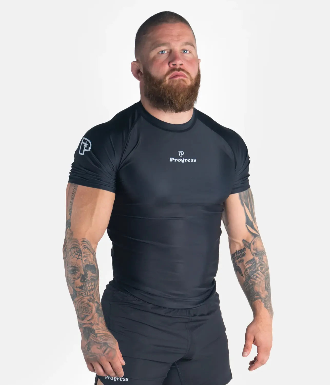 Progress Jiu Jitsu Rashguard SS Academy, schwarz