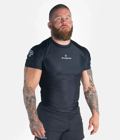 Progress Jiu Jitsu Rashguard SS Academy, schwarz