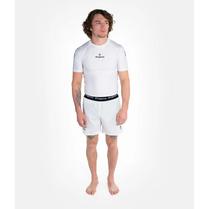 Progress Jiu Jitsu Rashguard SS Academy, weiss